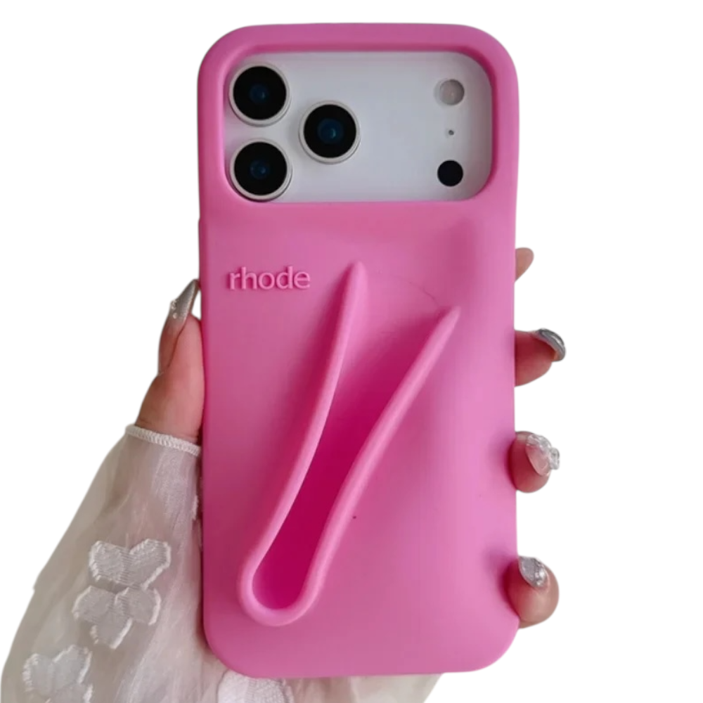 Lip Gloss Kit Silicon Phone Case for iPhone - Pink