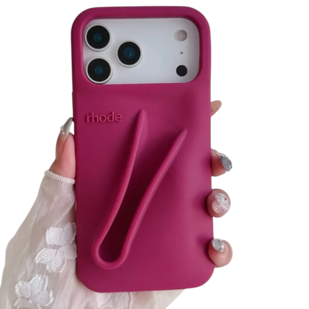 Lip Gloss Kit Silicon Phone Case for iPhone - Raspberry