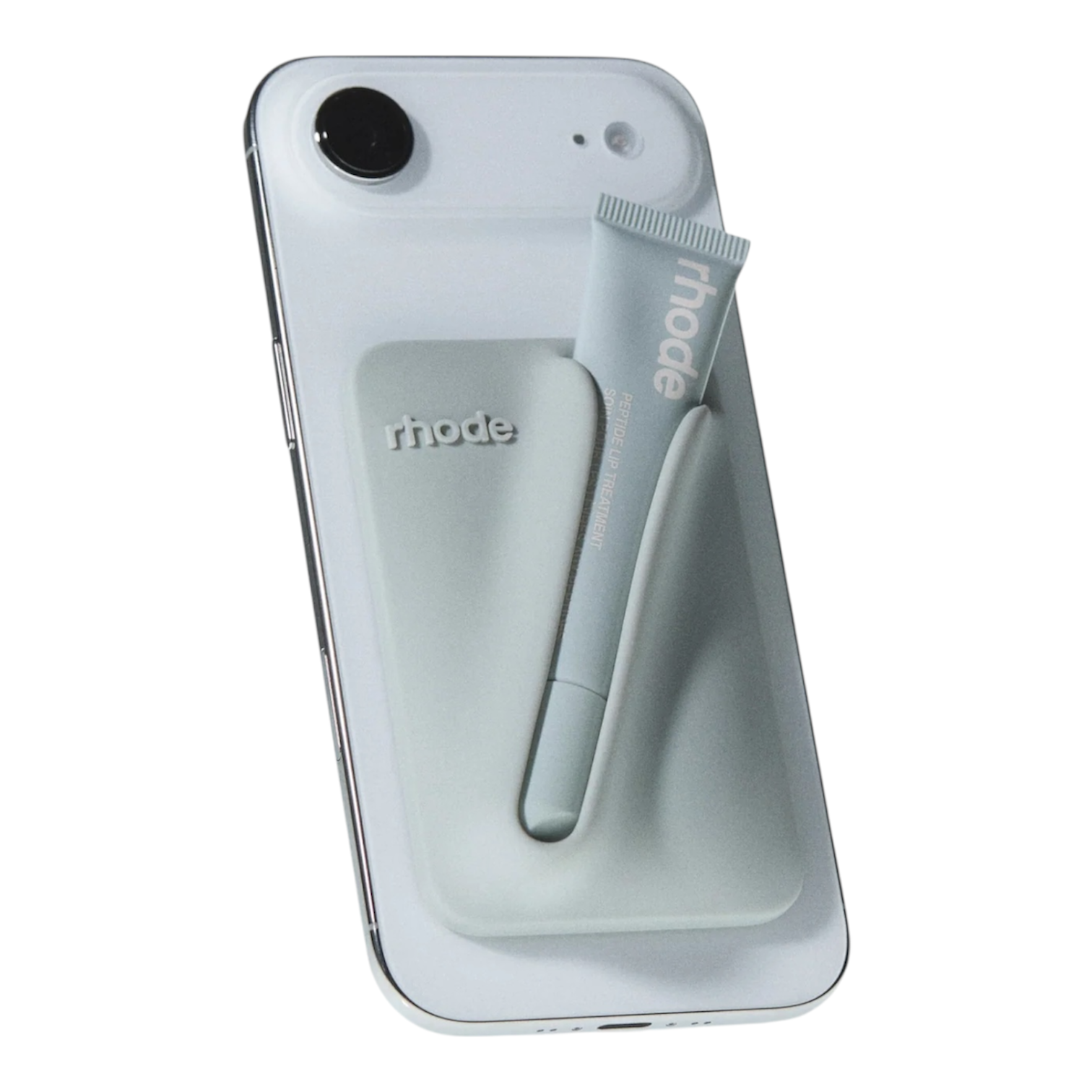 iPhoneアクセサリー rhode snap-on lip case grey Rhode Grey Snap On Lip Case With Lip Kit | LIPPYCASE LONDON