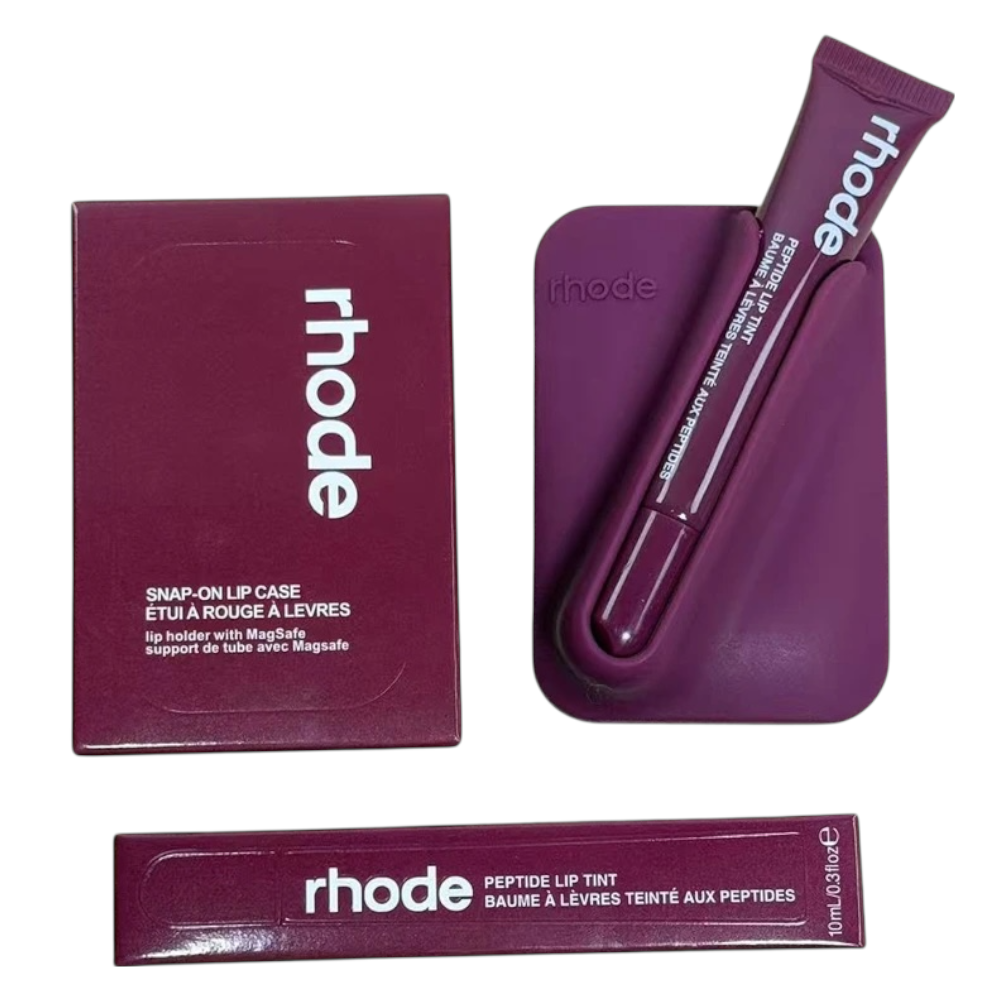 Raspberry Snap-On Lip Case for iPhone – MagSafe, Lip Holder & Free Lip Gloss