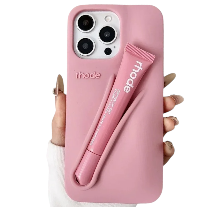 Lip Gloss Kit Silicon Phone Case for iPhone - Ribbon