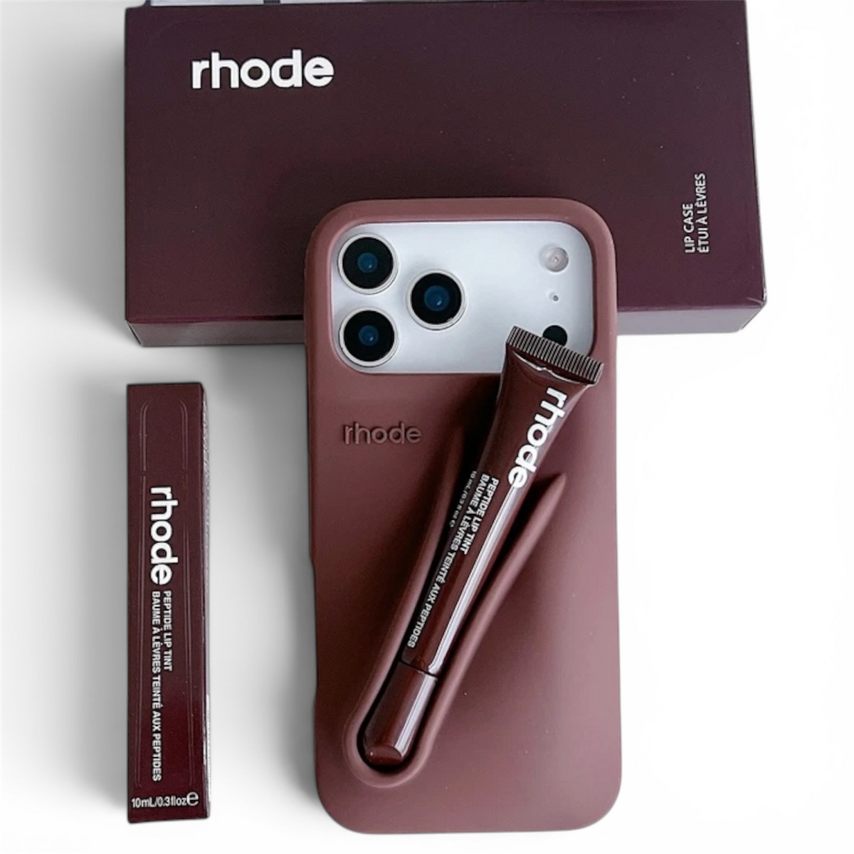 Lip Gloss Kit Silicon Phone Case for iPhone - Espresso